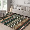 Rugs Washable Non-Slip - Vintage Geometric Area Rug ,Bedroom, Low Pile Stain Resistant Large Carpet, Boho Chic Home Decor - 3 of 4