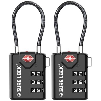 LOCK TSA Compatible Travel Luggage Locks, Inspection Indicator,