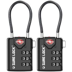 LOCK TSA Compatible Travel Luggage Locks, Inspection Indicator, - 1 of 4