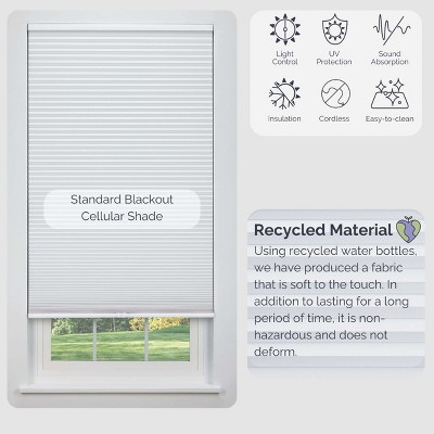 Linen Avenue Cordless Cellular Blackout Shade 51 W X 66 H, White