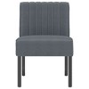 vidaXL Slipper Chair Dark Gray Velvet - 3 of 4