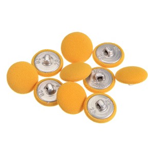 Unique Bargains Round Metal Sewing Cloth Covered Button 10 Pcs - 1 of 4