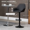 Aghana Digitals Black Adjustable Swivel Bar Stools with Back & Footrest, PU Leather Steel Base, Set - 4 of 4