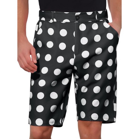 Lars Amadeus Men's Regular Fit Flat Front Polka Dots Business Chino ...