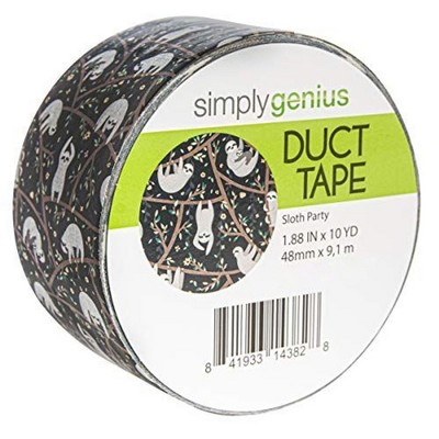 Simply Genius Pattern Duct Tape Heavy Duty, 1 Roll 1.88 in x 10 Yards, Colorful Duct Tape with Designs for Crafts, DIY, Sloth Party