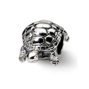 Black Bow Jewelry Sterling Silver Turtle Bead Charm - 1 of 4
