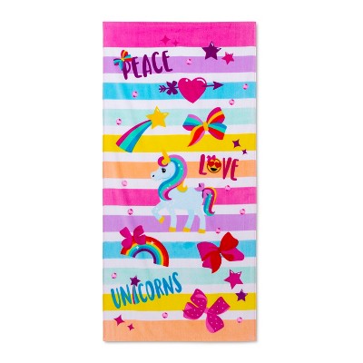 Peace Love Beach Towel Pink - JoJo Siwa