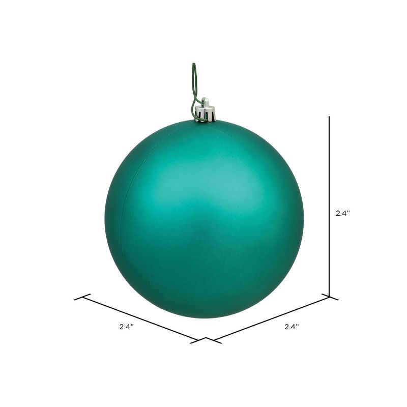 Vickerman Teal Ball Ornament, 2 of 7