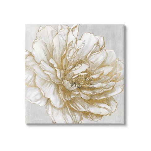 Stupell Industries Modern Glam White Flower Petals Canvas Wall Art, 24 X 24  : Target