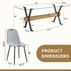 7-Piece Dining Set with Glass Table and 6 Armless Chairs - 4 of 4