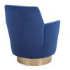 CAVINAS Swivel Chair, Swivel Accent Chair, Round Barrel Chairs with Gold Stainless Steel Base, Armchair for Living Room, Reading Chairs for Bedroom - 4 of 4