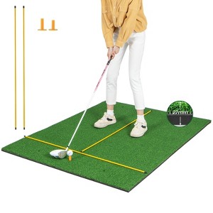 Costway 5 x 4 FT Golf Hitting Mat Artificial Indoor Outdoor Turf Golf Training Mat 27 mm - 1 of 4