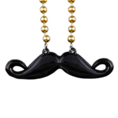 Magic Matt’s Brilliant Blinkys Funky Mustache Beaded Necklace Pack of 12