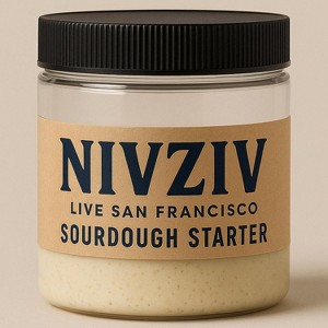 NivZiv 200-Year-Old San Francisco Sourdough Starter - Authentic Wild Yeast Culture - Tangy, Reliable Rise - Artisan Bread Starter- Easy Activation - 1 of 4