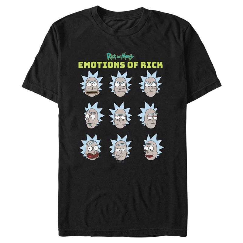 Men's Rick And Morty Emotions of Rick T-Shirt, 1 of 6