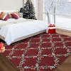 GustoWave Washable Christmas Area Rug Indoor Floor Cover for Xmas Holiday Decoration, Red - 2 of 4