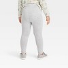 Toddler Girls' 2pk Leggings - Cat & Jack™ Black/Heather Gray - 3 of 3