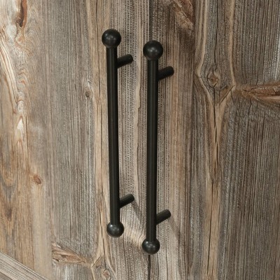 Rustic Cedar 71.5" Adjustable 5-Shelf Bookcase with Doors