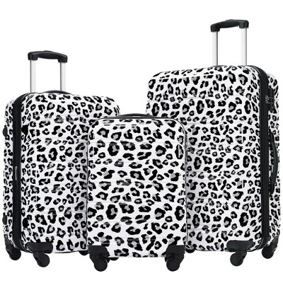 YONWAY Hardside Luggage Sets, 3 pcs Spinner Suitcase with TSA Lock Lightweight, 4-Wheel Spinner Luggage
