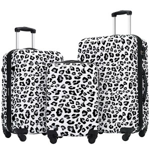 YONWAY Hardside Luggage Sets, 3 pcs Spinner Suitcase with TSA Lock Lightweight, 4-Wheel Spinner Luggage - 1 of 4