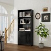 6-Tier Bookshelf with Door and 3 Drawers, 71" Tall Bookcase with 3-Tier Open Shelves, Wooden Book Shelf with Storage Cabinet - 4 of 4