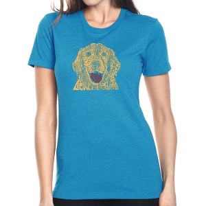 LA Pop Art Women's Premium Blend Word Art T-shirt - Dog - 1 of 4