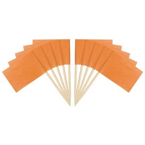 Unique Bargains Small Labeling Marking Cake Cocktail Decor Flag Toothpicks 100 Pcs - 1 of 4