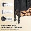 Coucheta Firewood Rack&Waterproof Cover, Outdoor Firewood Holder, Storage Metal Log Holder, 400lb Max Weight Capacity, Full Covered Wood Storage Rack - 4 of 4