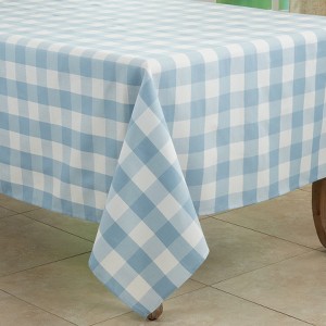 Saro Lifestyle Buffalo Plaid Cotton Blend Tablecloth - 1 of 4