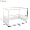 Canopy Bed Frame with Guardrails for Kids,Floor Bed Twin with Four Poster Design - 4 of 4