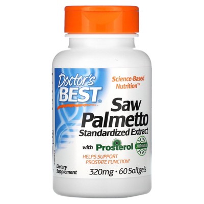 Doctor's Best Saw Palmetto, Standardized Extract, 320 mg, 60 Softgels
