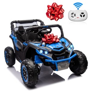JOYRACER 24 Volt 4X4 Ride on Toys with 2 Seat, 600W Power UTV Car 4 Wheeler for Big Kids with Remote Control, Storage, 3 Speeds, Bluetooth Music - 1 of 4