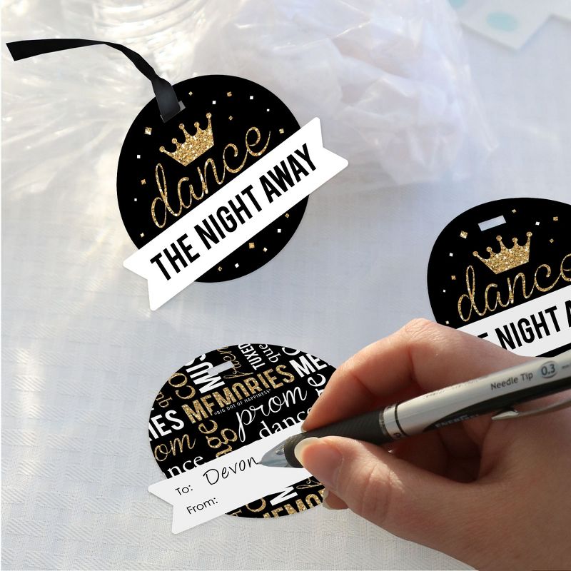 Big Dot of Happiness Prom - Prom Night Party Clear Goodie Favor Bags - Treat Bags With Tags - Set of 12, 3 of 9