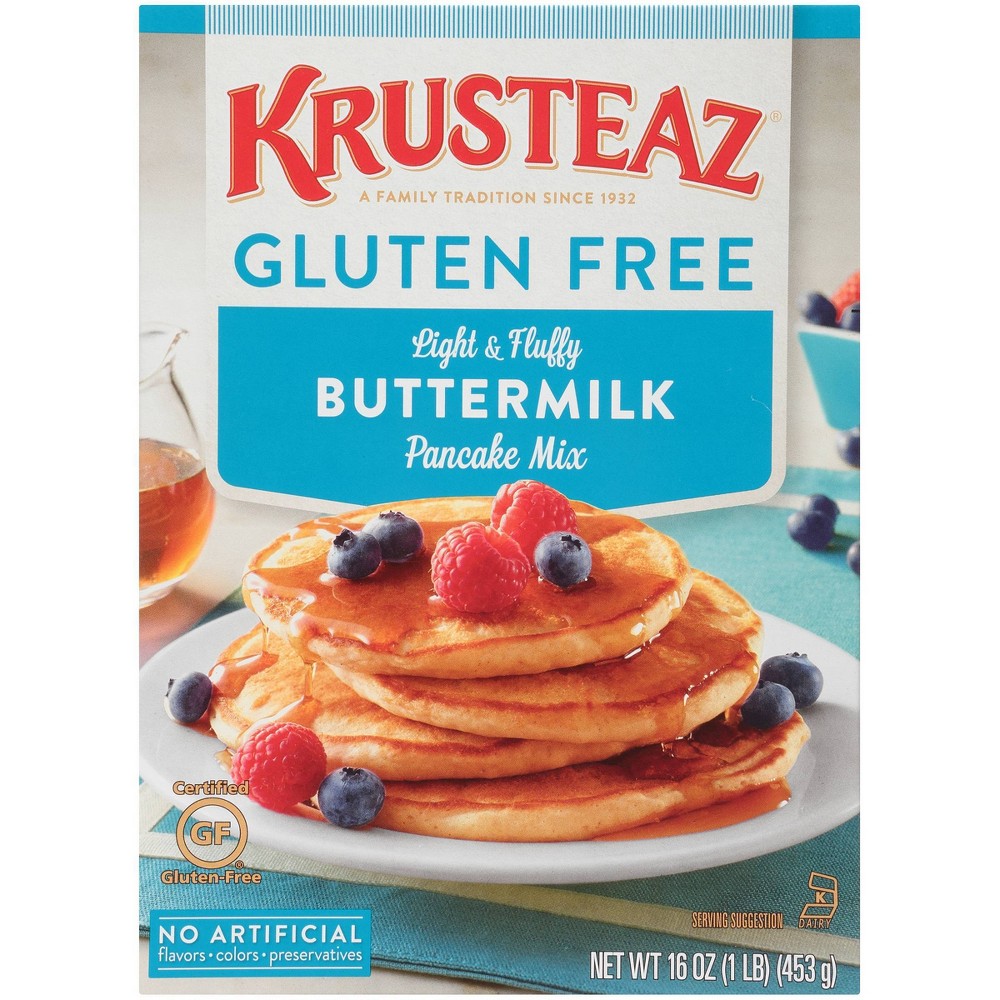 UPC 041449403106 product image for Krusteaz Gluten Free Pancake Mix - 16 oz | upcitemdb.com