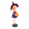 Lori Mitchell 8.0 Inch Charmed Halloween Witch Pumpkin Figurines - 3 of 3