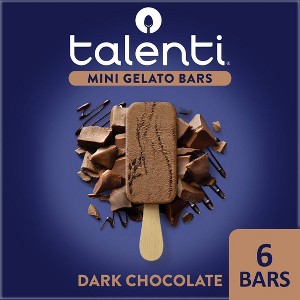 Talenti Dark Chocolate Mini Frozen Gelato Bars - 6pk/11.1 fl oz - 1 of 4