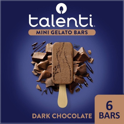 Talenti Dark Chocolate Mini Frozen Gelato Bars - 6pk/11.1 fl oz - image 1 of 4