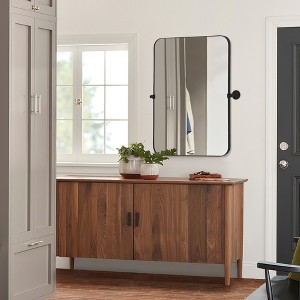 Lirago Adjustable Black Framed Bathroom Mirror with Rotation Modern Vanity Wall Mirror for Bathroom Decor Set of 2 - 1 of 4