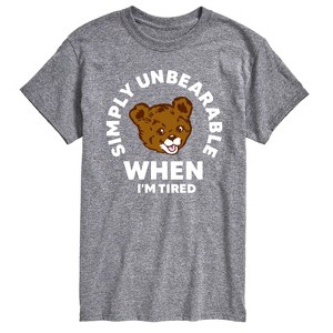Men's - Instant Message - Tired Simply Unbearable Short Sleeve Graphic T-Shirt - 1 of 4