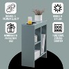 Kings Brand Furniture Side End Table w/Drink Holders, Storage Shelves, Magazine Rack, Slim Nightstand - 4 of 4
