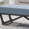 CAVINAS Modern Ottoman Bench Button-Tufted End Of Bed Bench Comfy Foot Stool with Black Geometric Legs for Living Room, Bedroom - 3 of 4