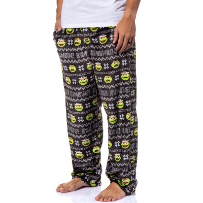 Sesame Street Men's Oscar The Grouch Bah Humbug Super Minky Pajama Pants  (xl) Black : Target