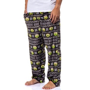 Sesame Street Men's Oscar The Grouch Bah Humbug Super Minky Pajama Pants - 1 of 4
