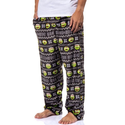 Sesame Street Men s Oscar The Grouch Bah Humbug Super Minky Pajama Pants sm Black Target