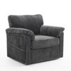 33" Corduroy Oversized Swivel Lounge Chair with Plush Cushions - 2 of 4