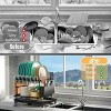 Racxily 2 Tier Dish Racks for Kitchen Counter, Dish Drying Rack with Dish Drainer, Durable Stainless Steel Dish Rack Drain Set with Utensil Holder - 3 of 4