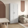 HOMCOM 71" Tall Modern Style Storage Cabinet with Storage Shelves for Bedroom and Living Room or Hallway - 3 of 4