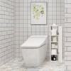 Tangkula Bathroom Tissue Paper Holder Narrow Tall Storage Cabinet Toilet Side Storage Shelf White - 4 of 4