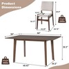 JANSNO 7-Piece Modern Dining Set with Solid Wood Rectangular Table & Linen Upholstered Chairs - 4 of 4