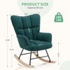 GlasFlength Seating Sets with High Backrest, Upholstered Glider Rocker, Rocking Accent Chairs, for Living Room, Nursery, green, 22.83"*22.8"*38.98" - 2 of 4